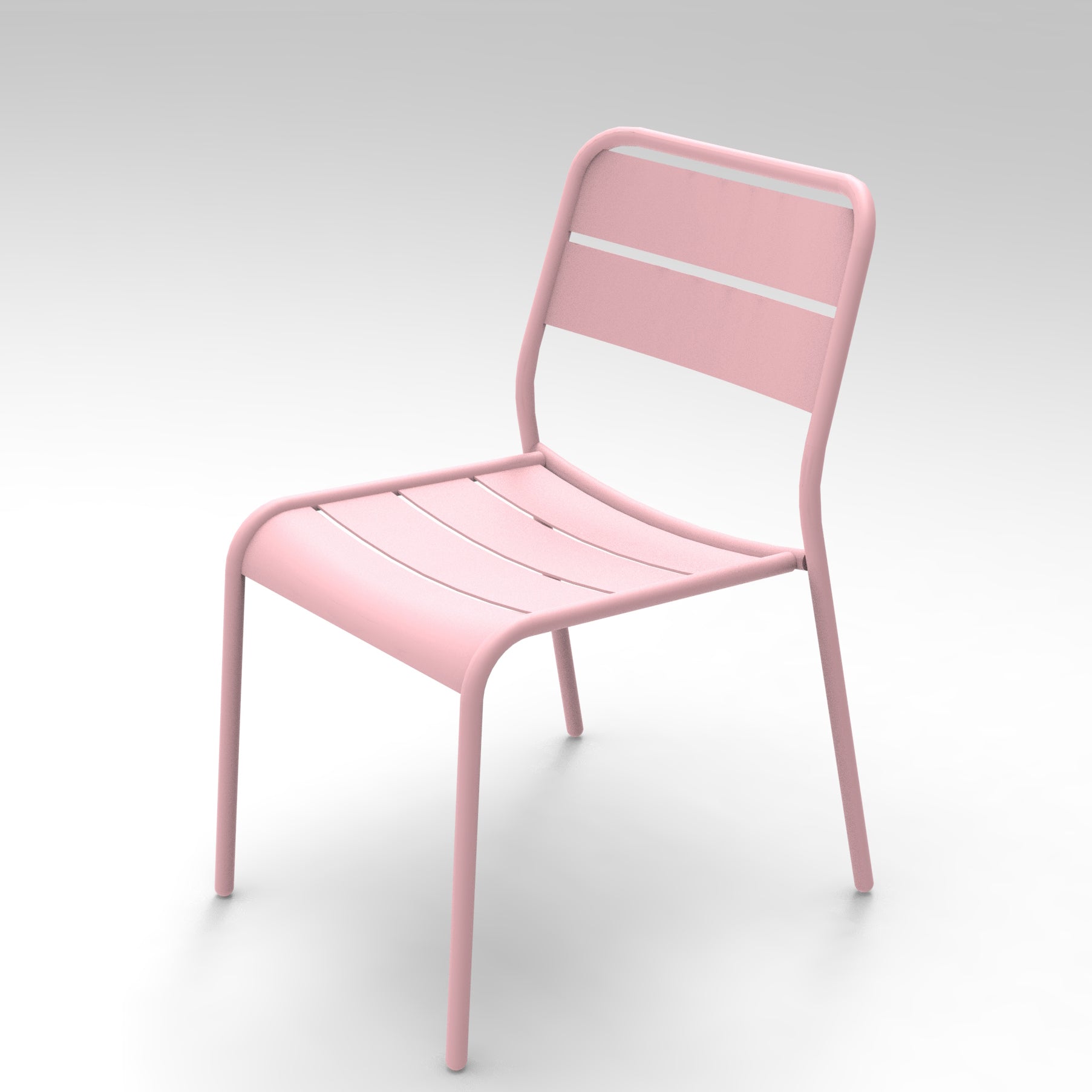 Aluminum Armchair, Pink