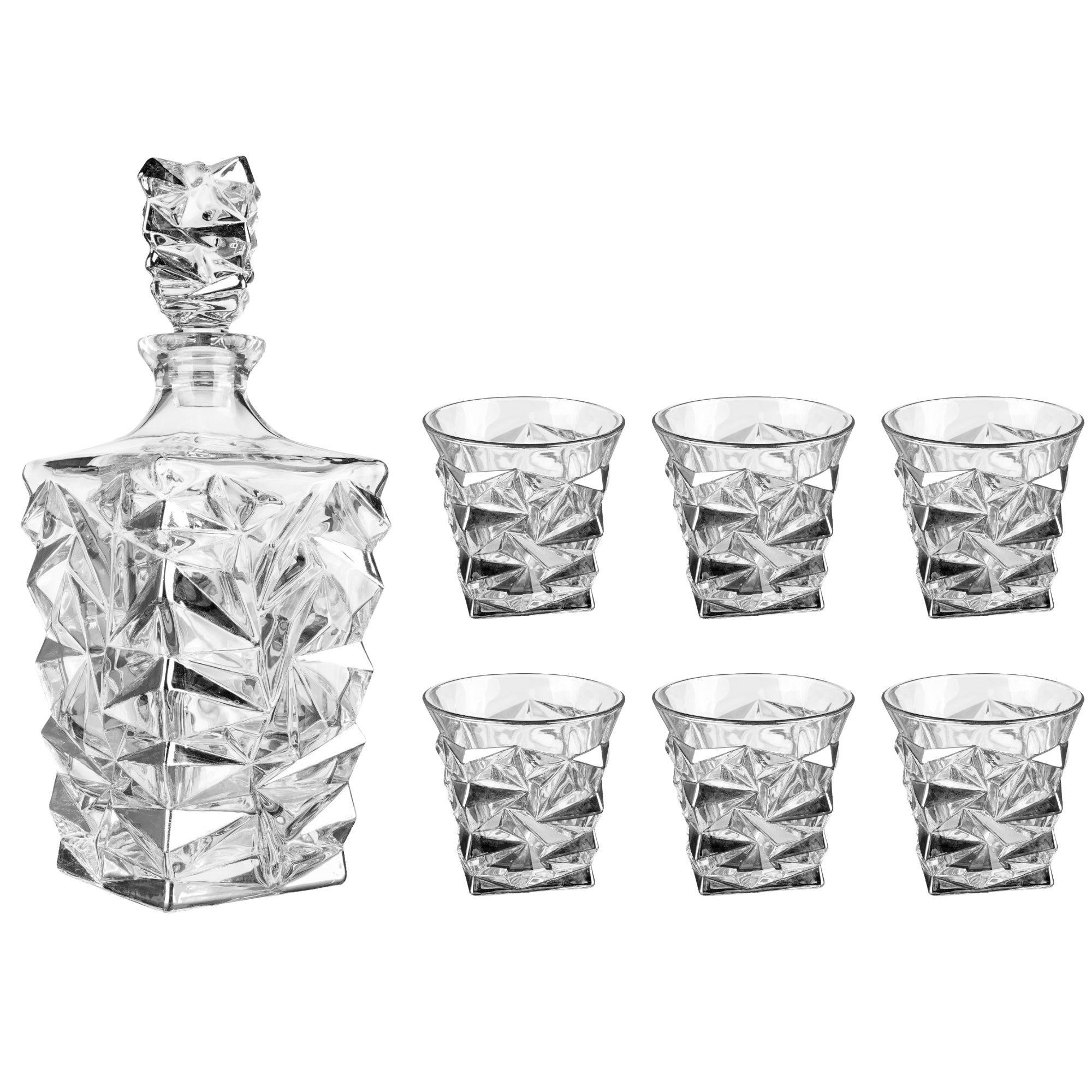 7 Piece Whiskey Decanter Set