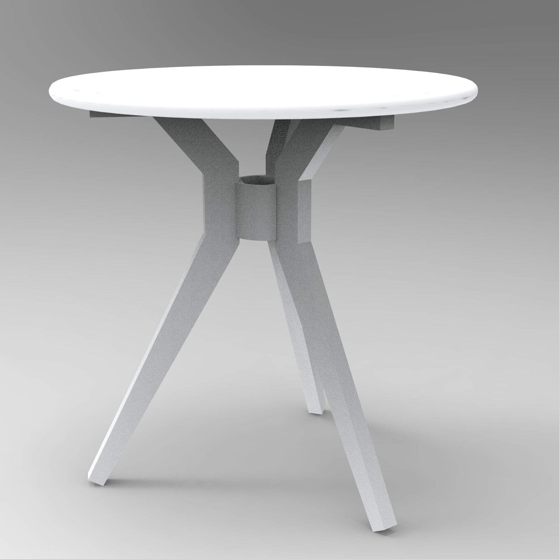 All aluminum round dining table