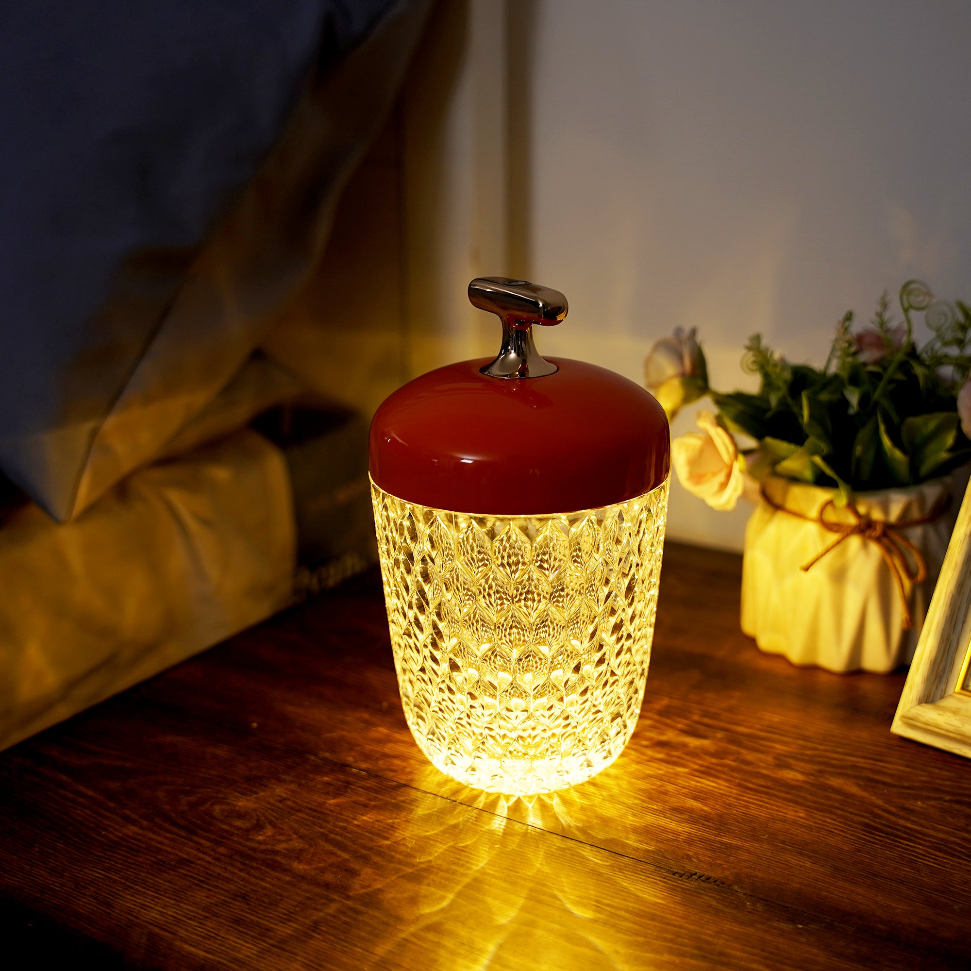 Glass Pinecone Lamp