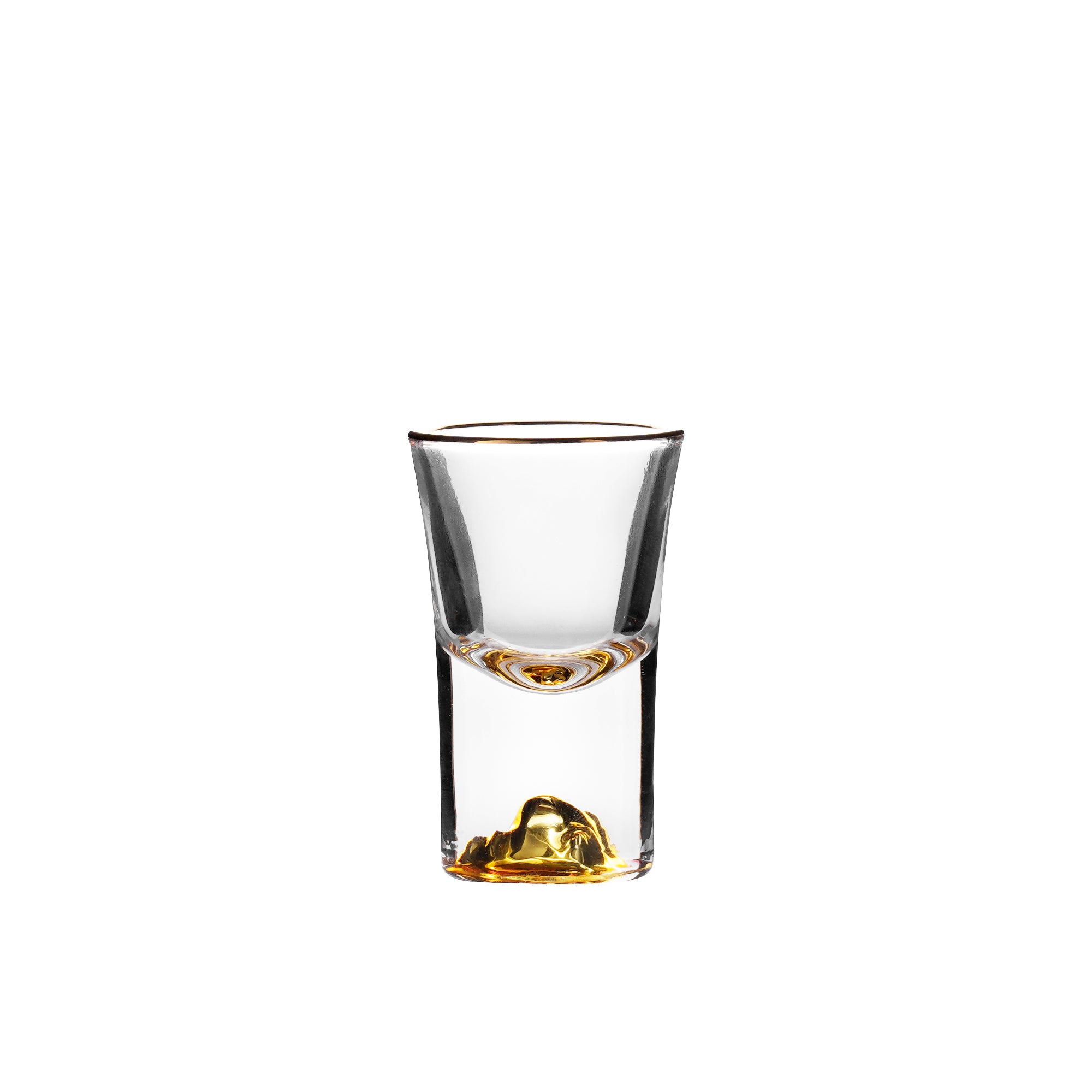 Gold foil crystal wine set