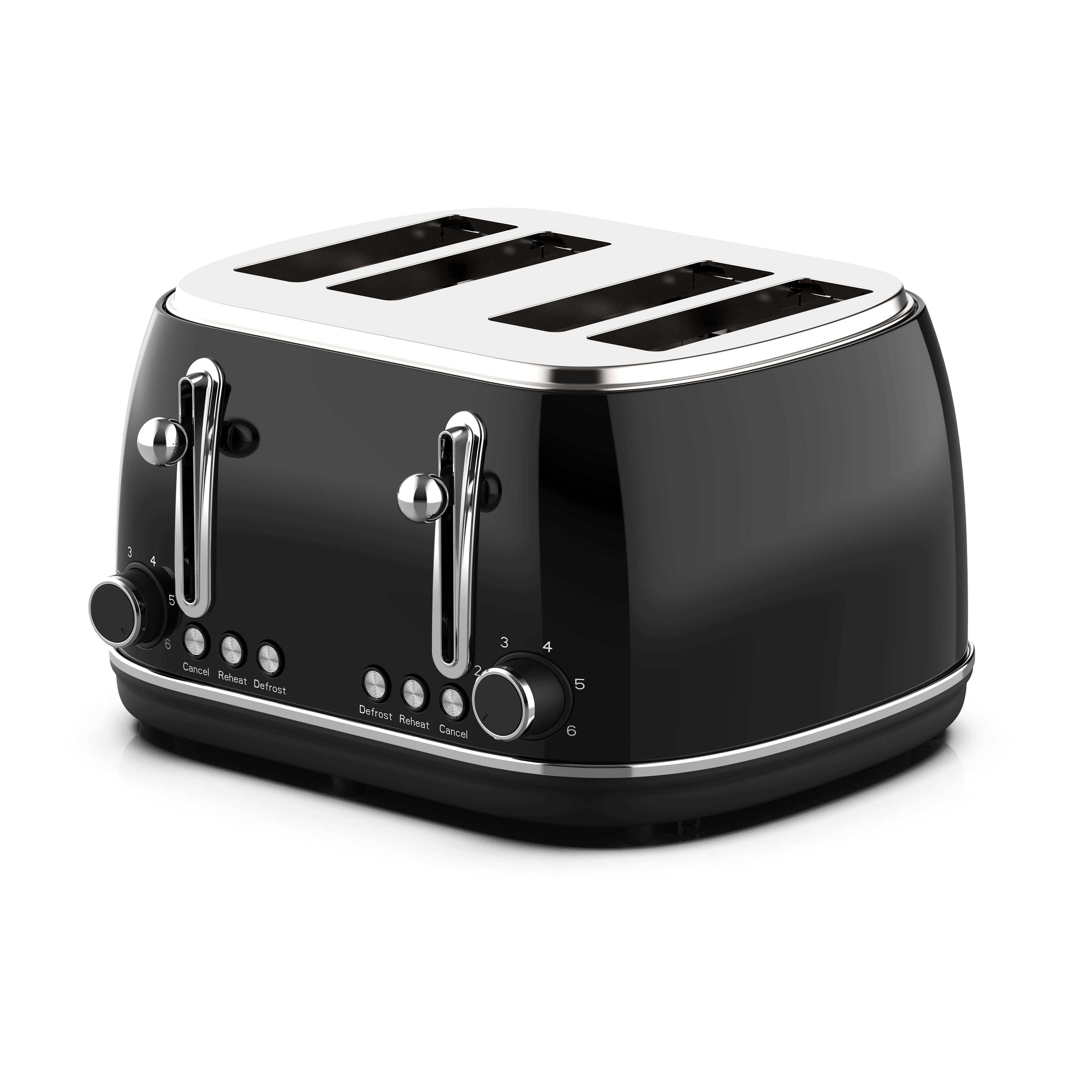 4-Slice Toaster, Black