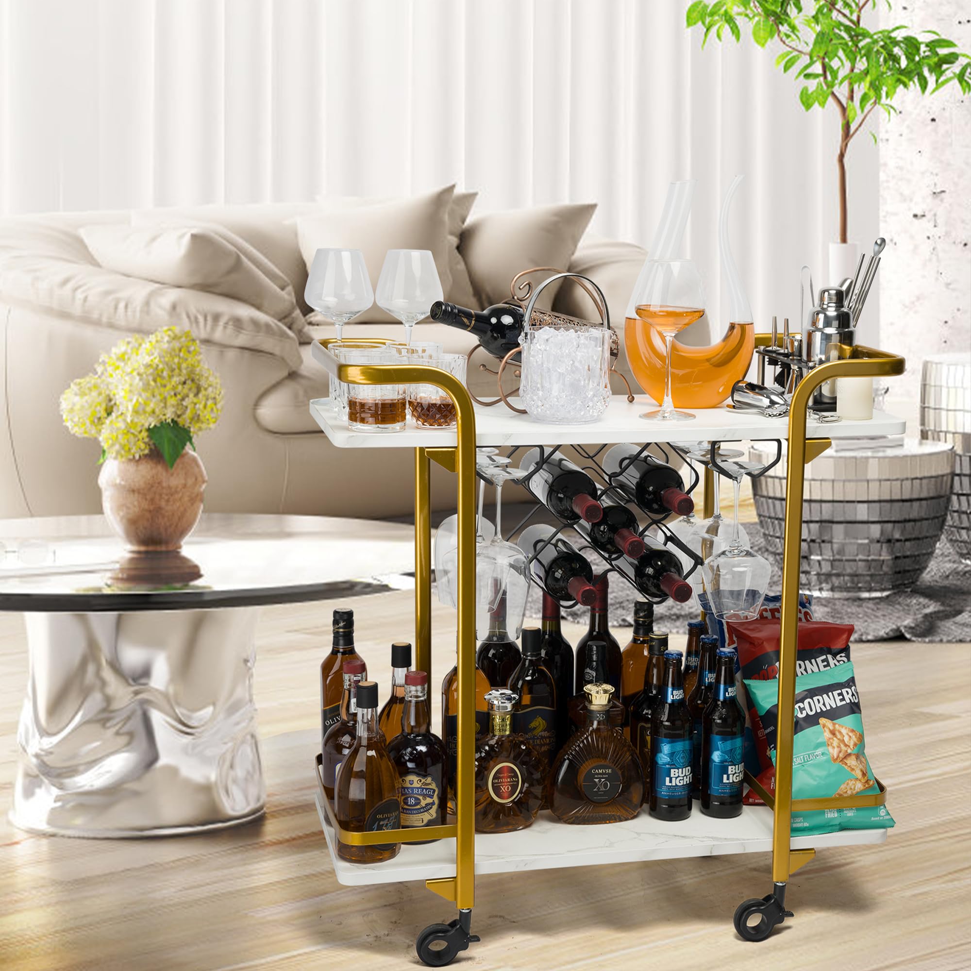 Small survinge bar cart-2tier