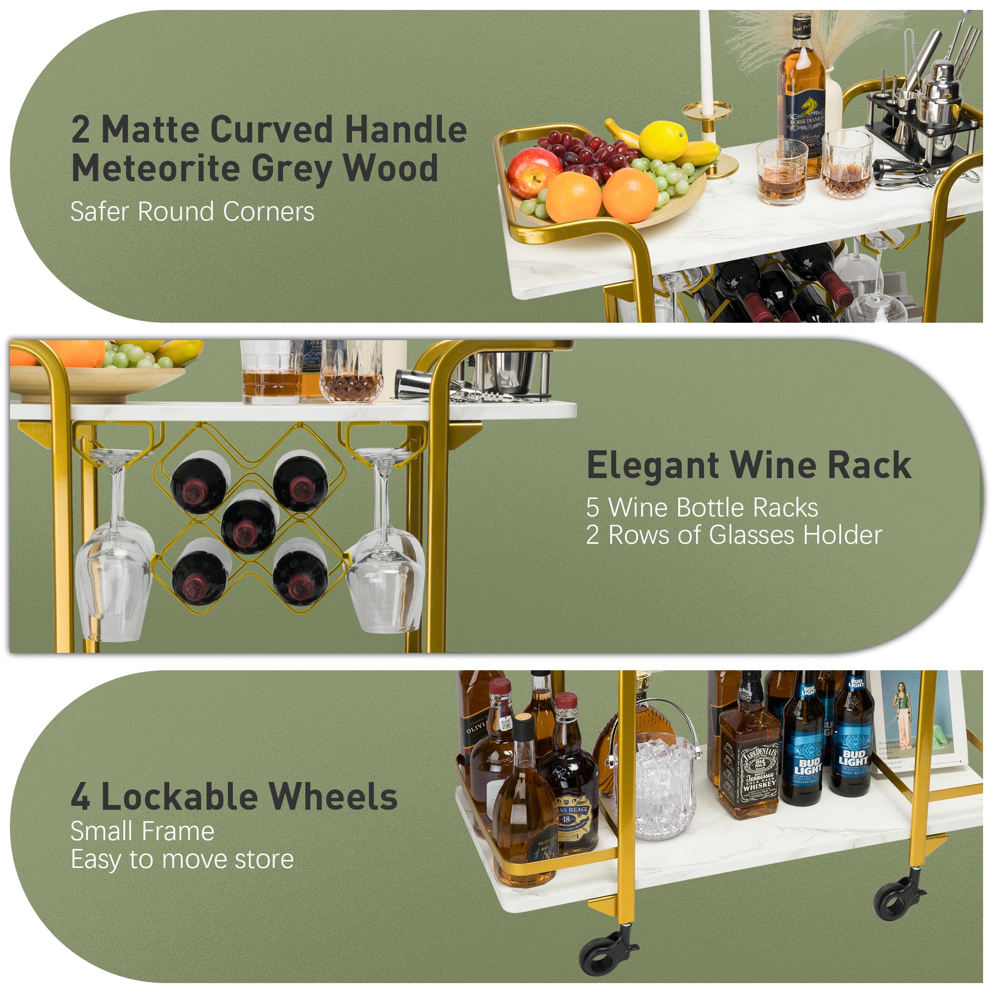 Small survinge bar cart-2tier