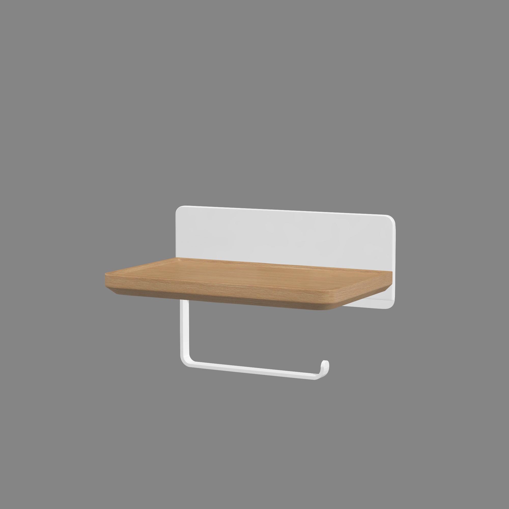 Toilet paper holder with shelf