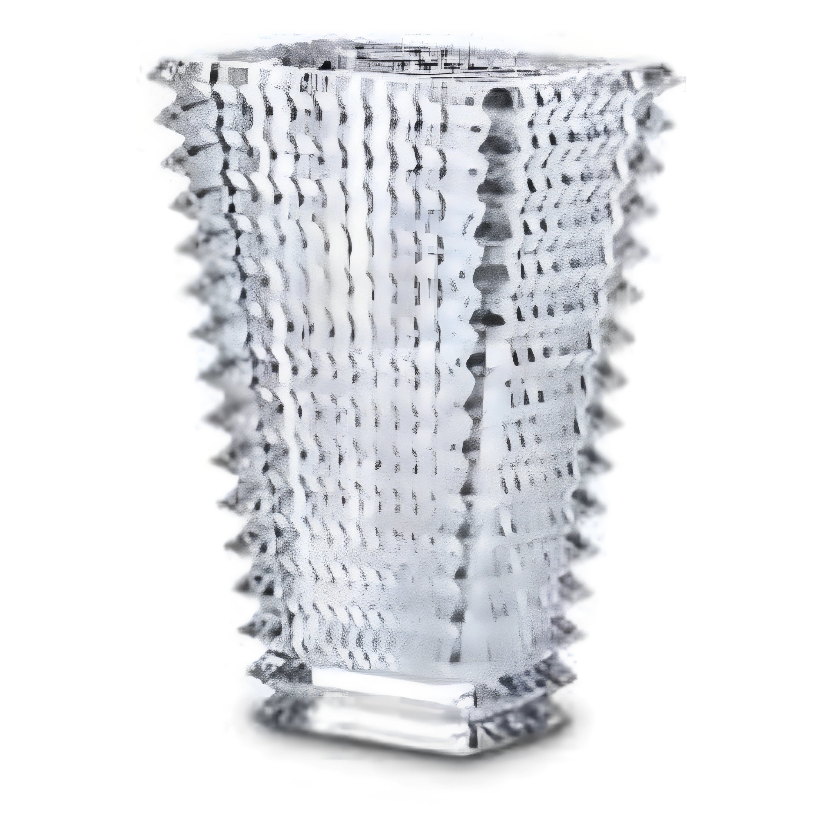 Clear Square Cone-Shaped Vase