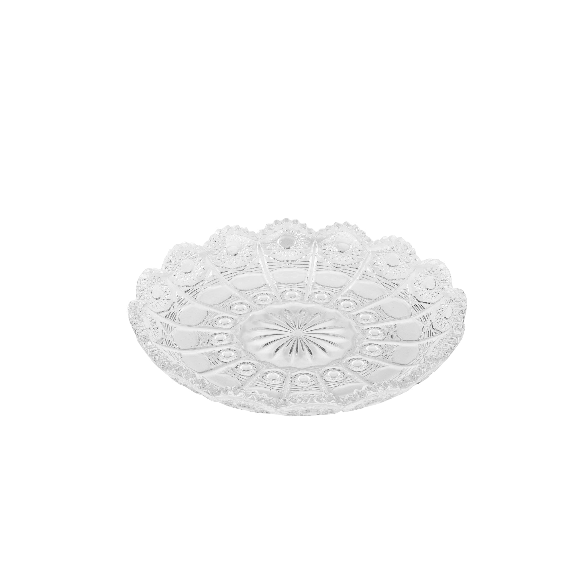 180mm * 20mm Decorative Glass Fruit Bowl