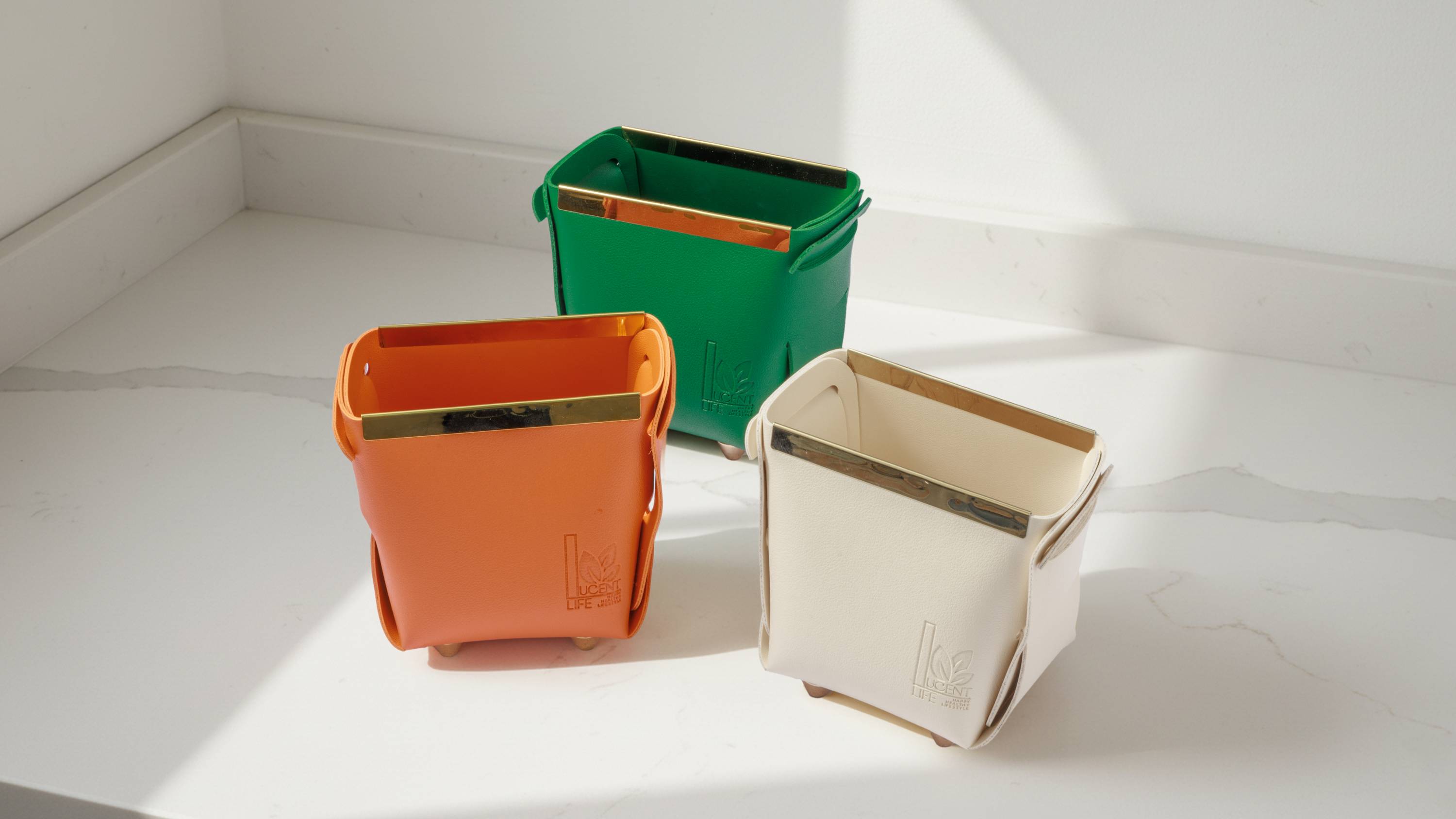 PU Leather Pen Holder (Set of 3) 115*70*110mm