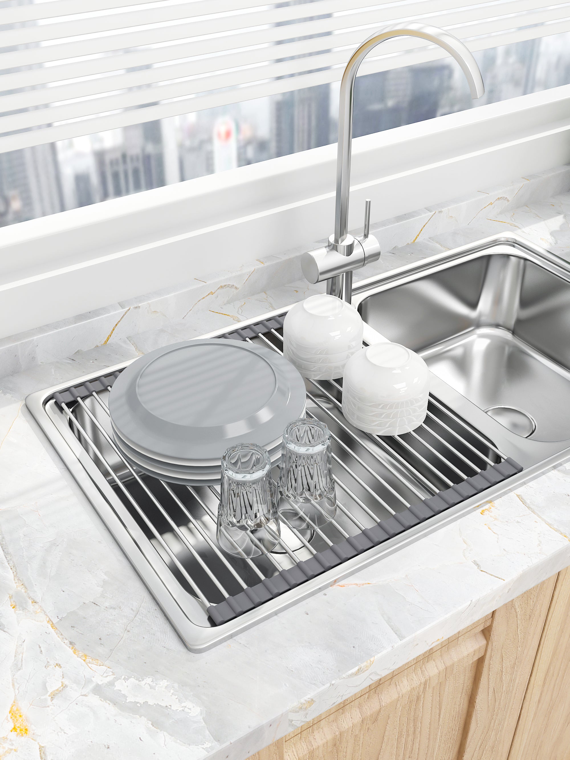 Roll up Dish Drying Rack 410*400*8mm