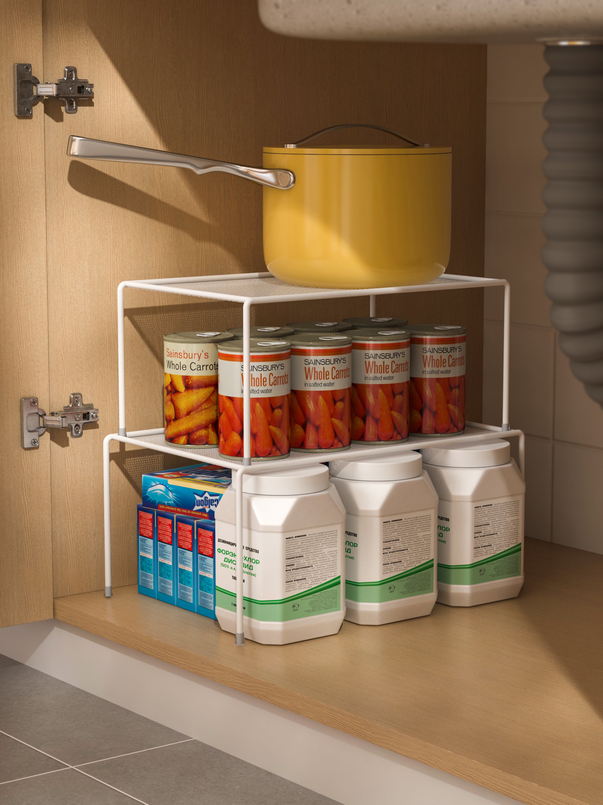 Storage Shelf Rack (1 Large + 1 Small) 355-670*238*165mm