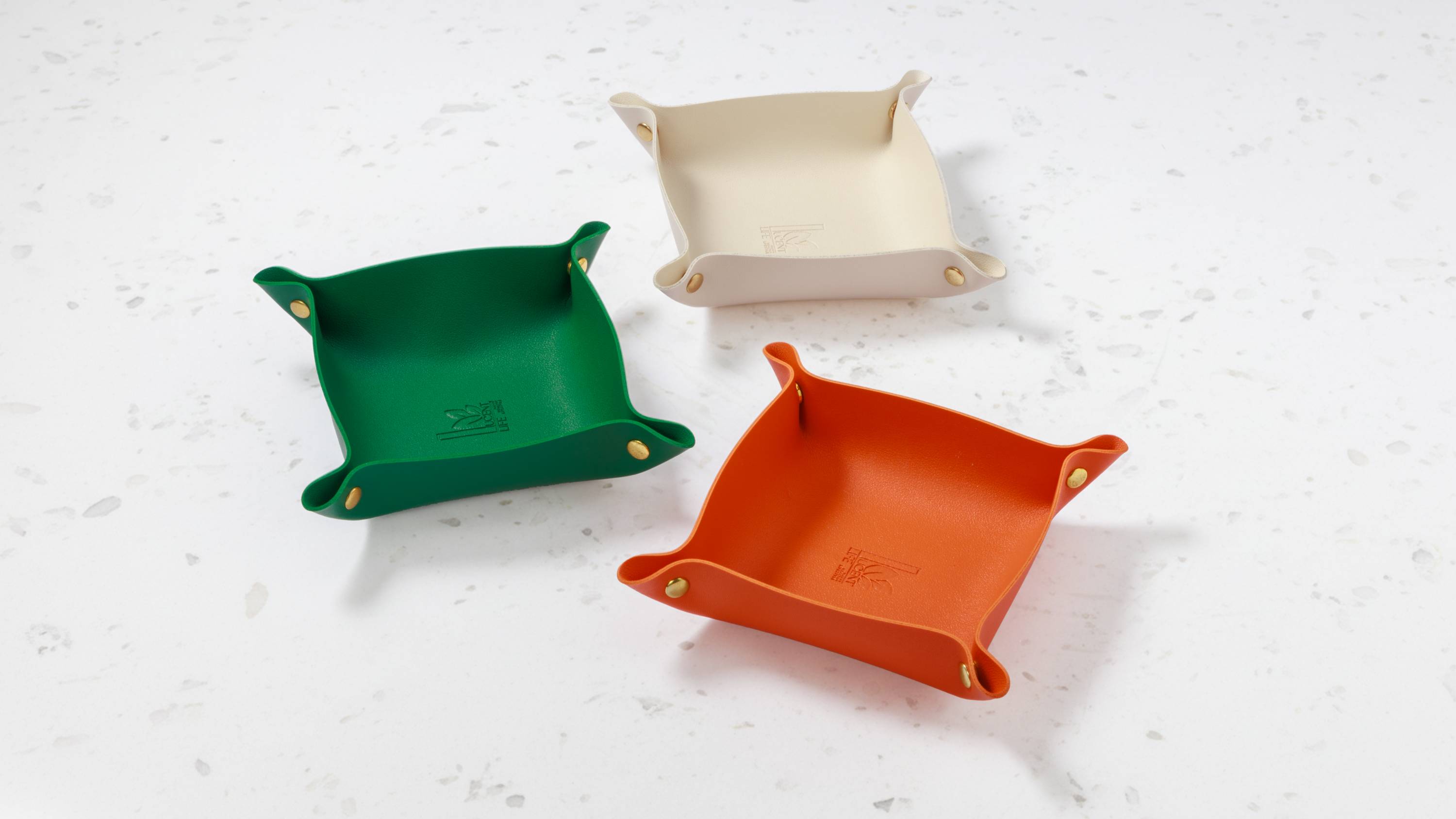 PU Leather Valet Tray Set of 3 160*160*40mm