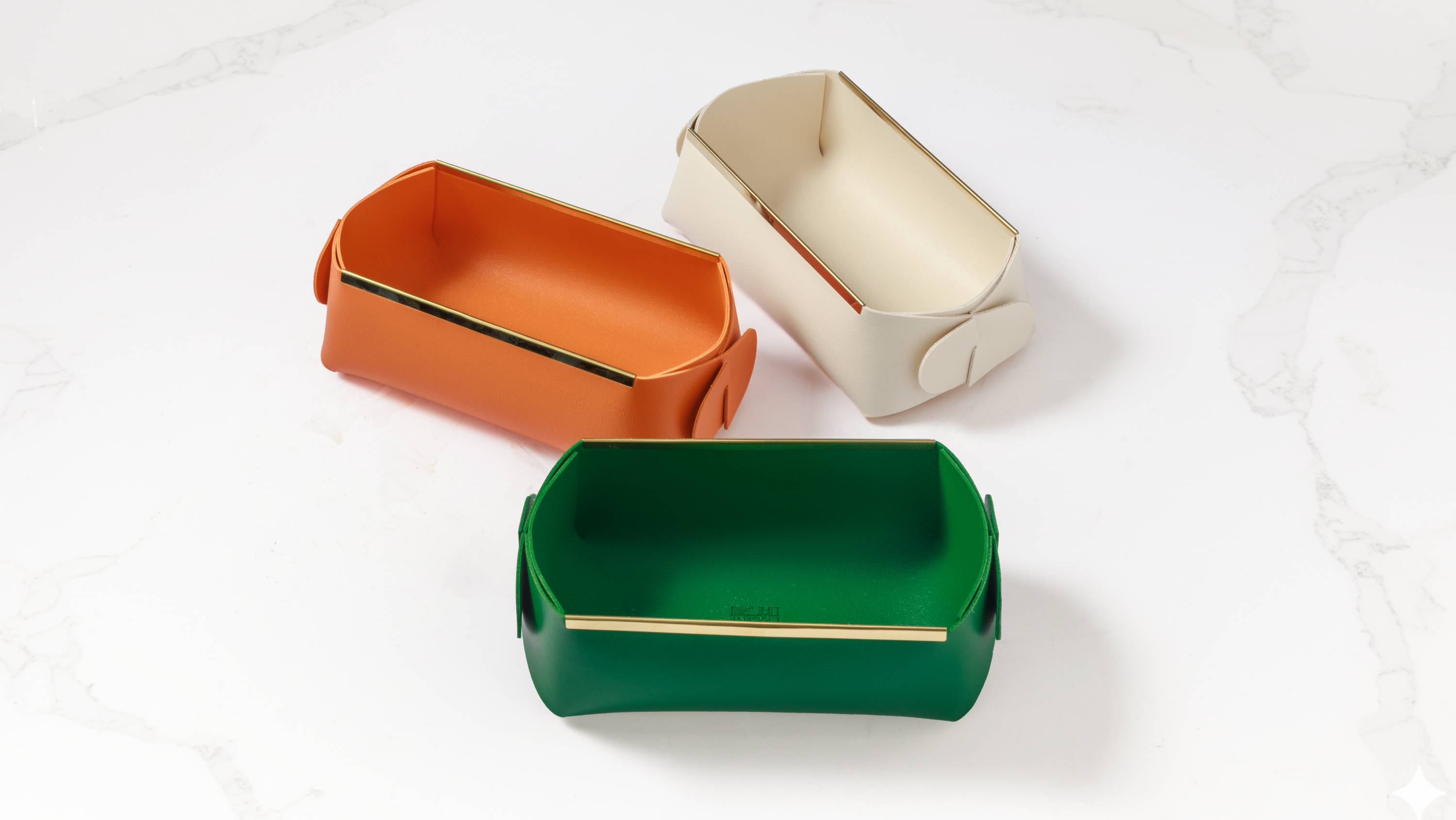 PU Leather Storage Tray Set of 3 180*110*60mm
