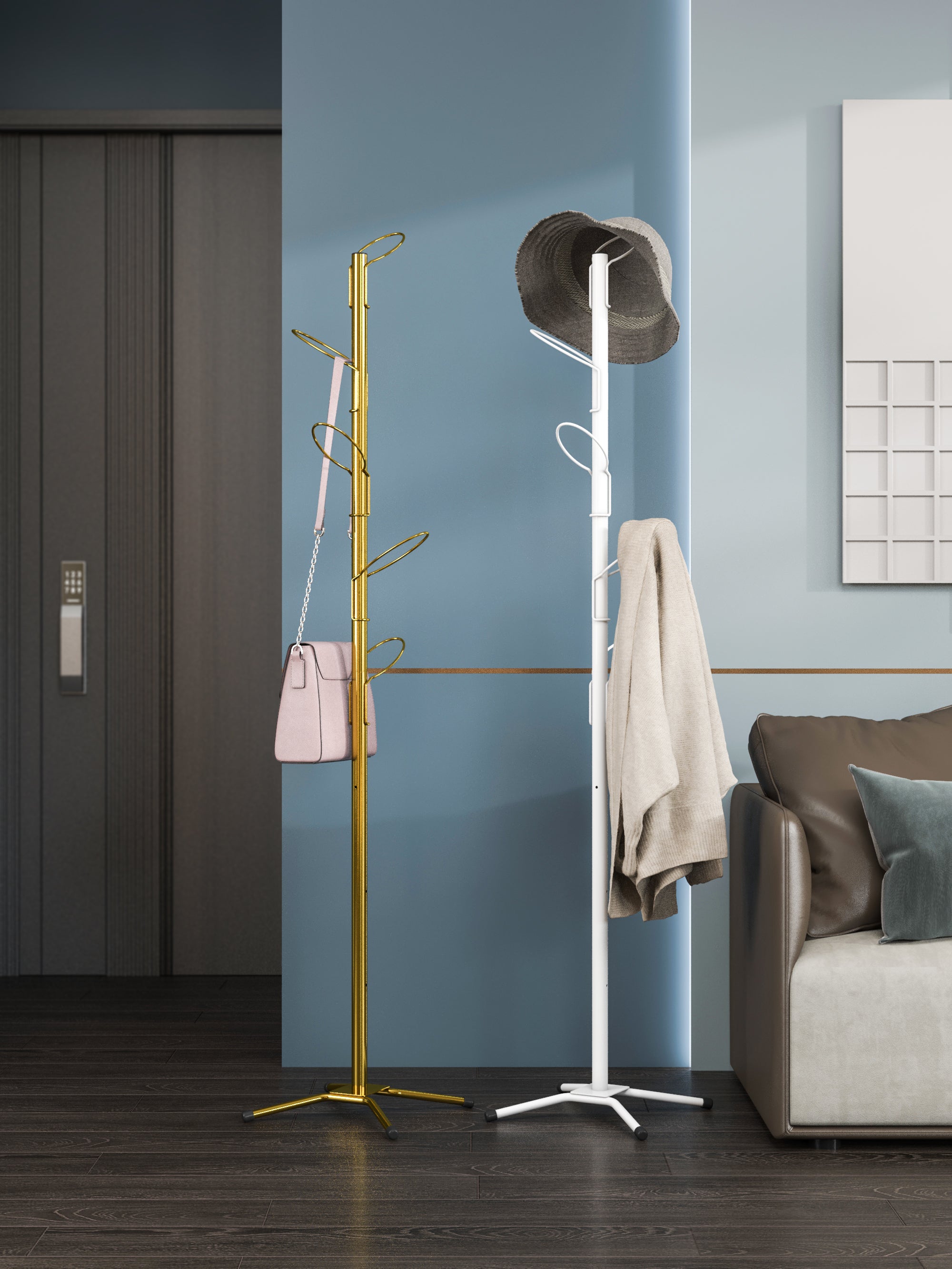 Coat Rack With 6 Hooks 342*342*1650mm