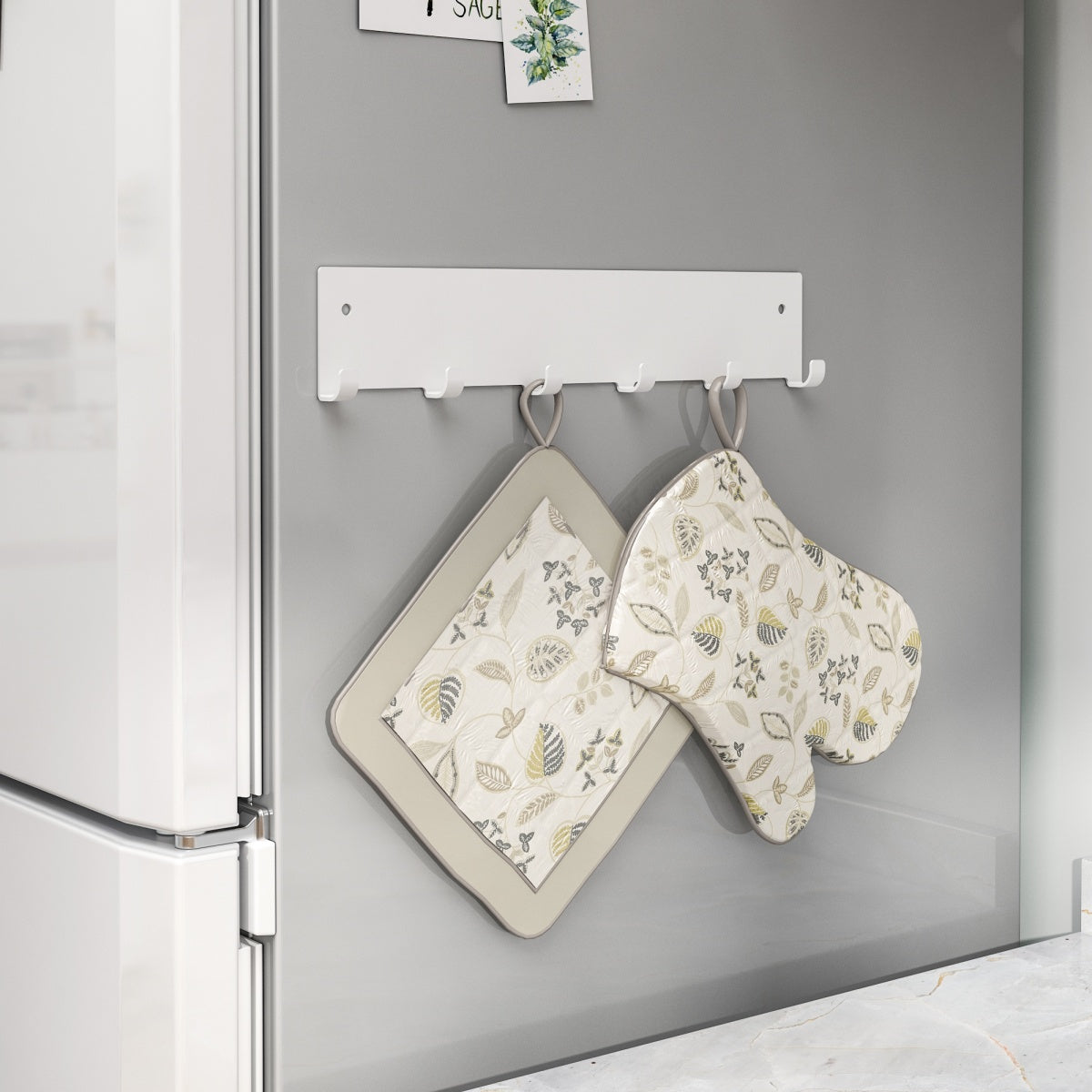 Magnetic Hook Rack | Tool-Free Space-Saving Storage Organizer