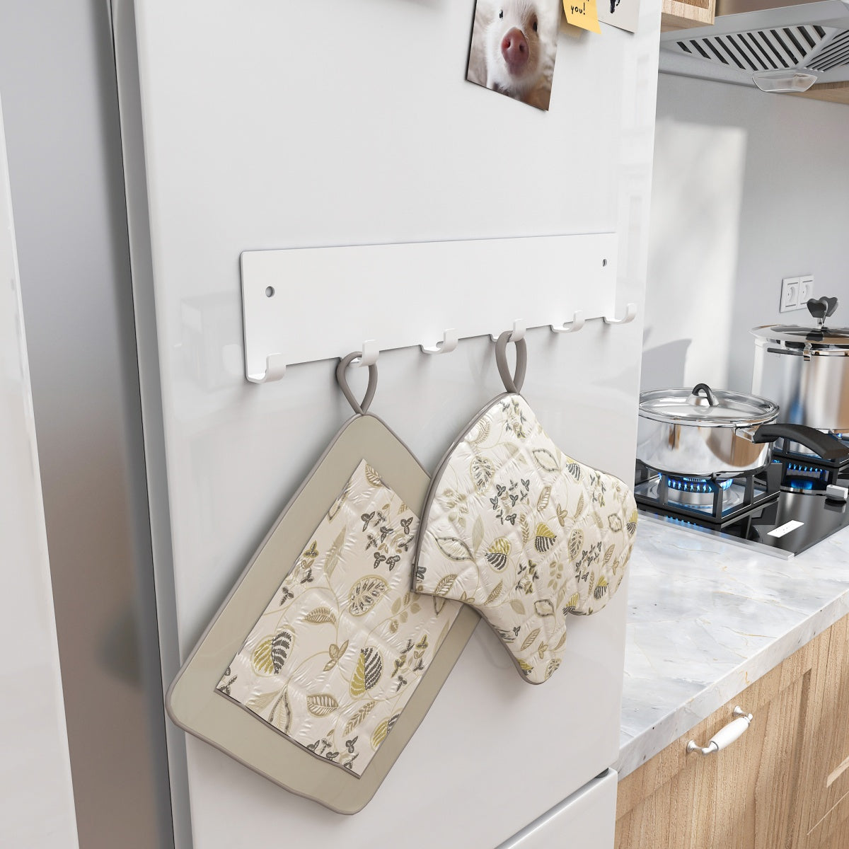 Magnetic Hook Rack | Tool-Free Space-Saving Storage Organizer