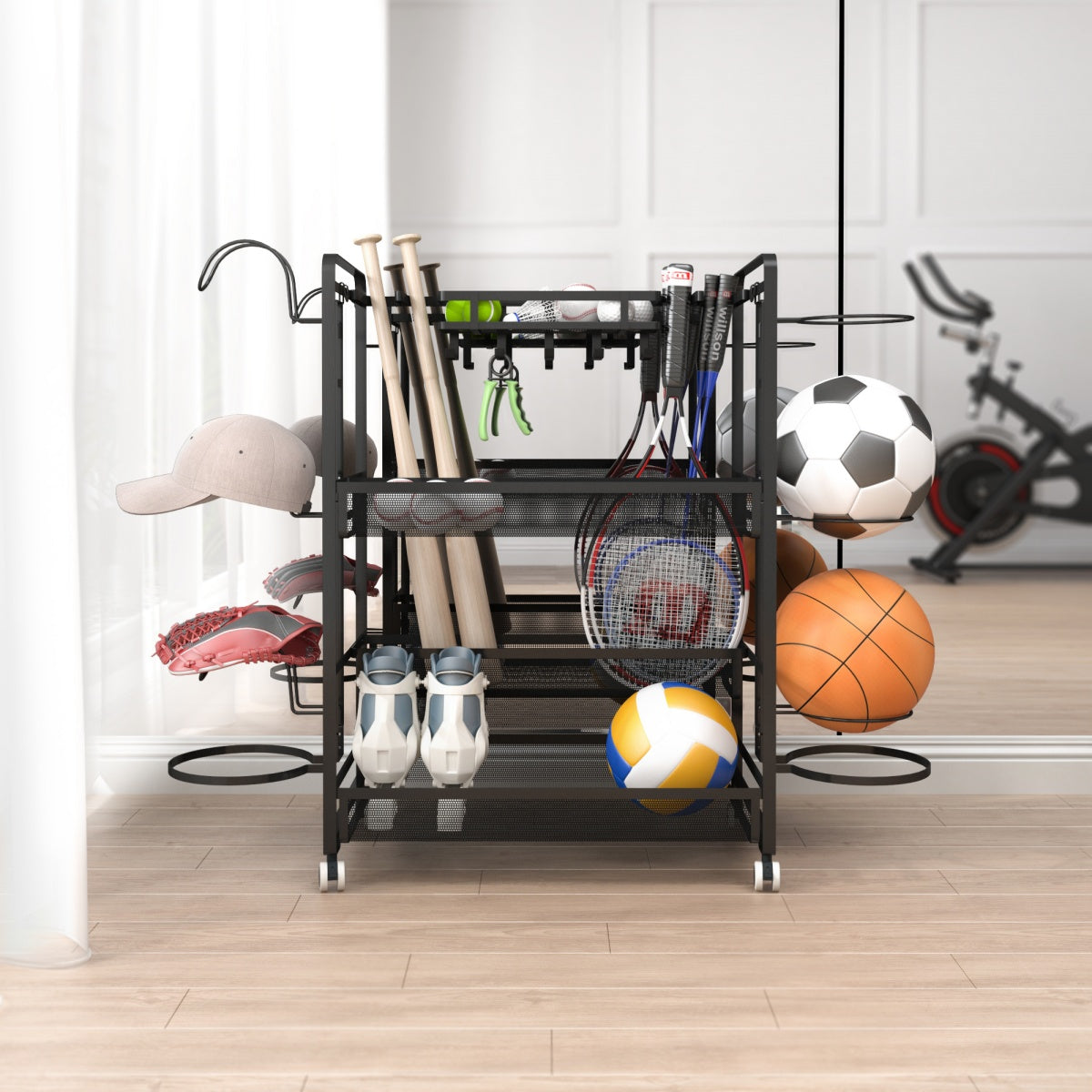 Sports Equipment Organizer with Screw Pack 1110*360*870mm