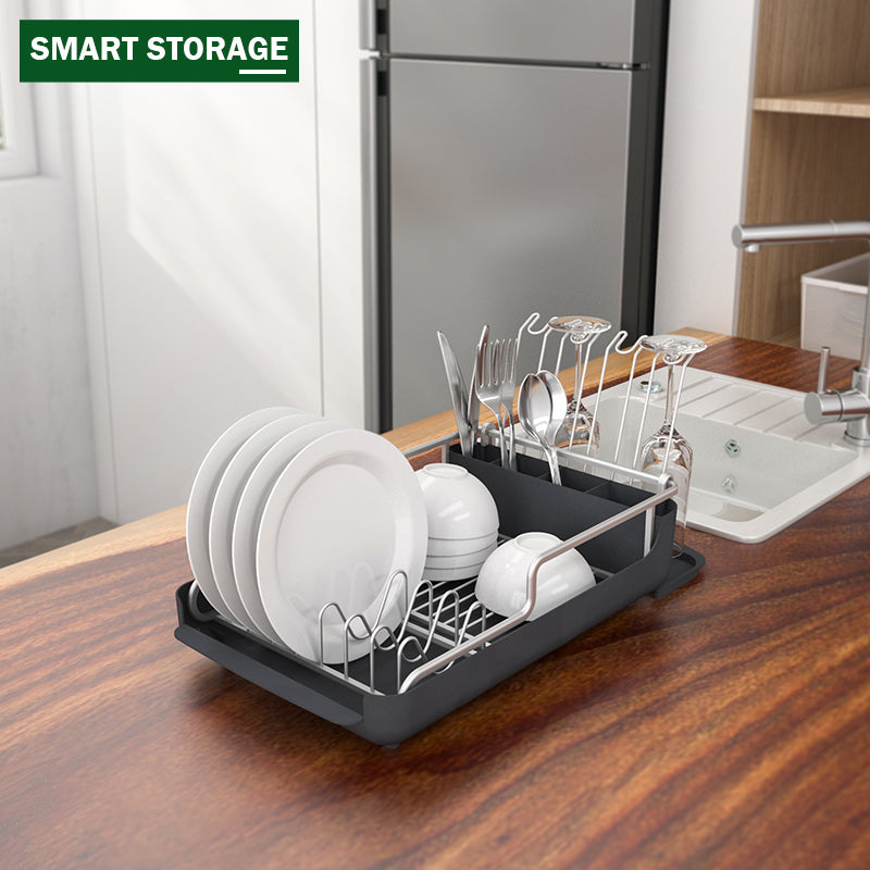 Single layer dish storage rack, can store plates and chopsticks