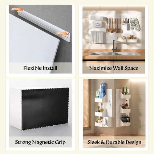 Magnetic Wall Organizer Board with Strong Magnetic Grip