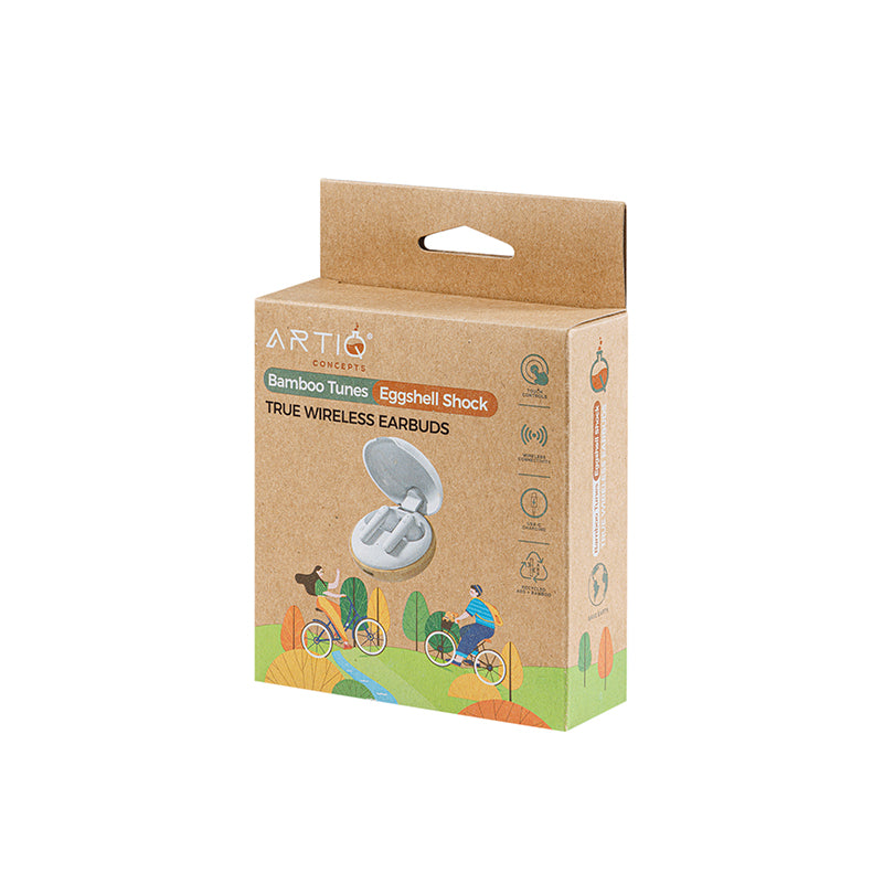 Bamboo Tunes- Eggshell Shock Earbuds