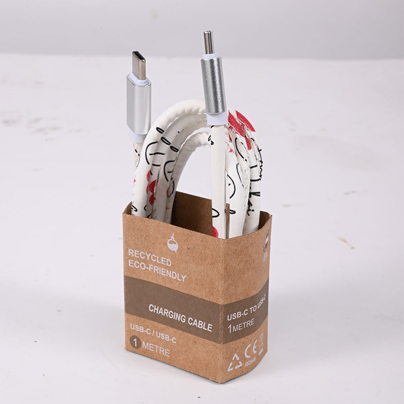 RECYCLED ECO-FRIENDLY CHARGING CABLE USB-C TO C