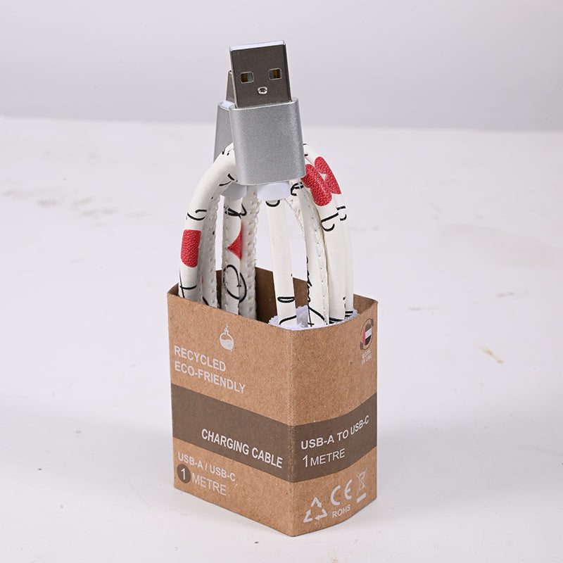 RECYCLED ECO-FRIENDLY CHARGING CABLE USB-A TO C
