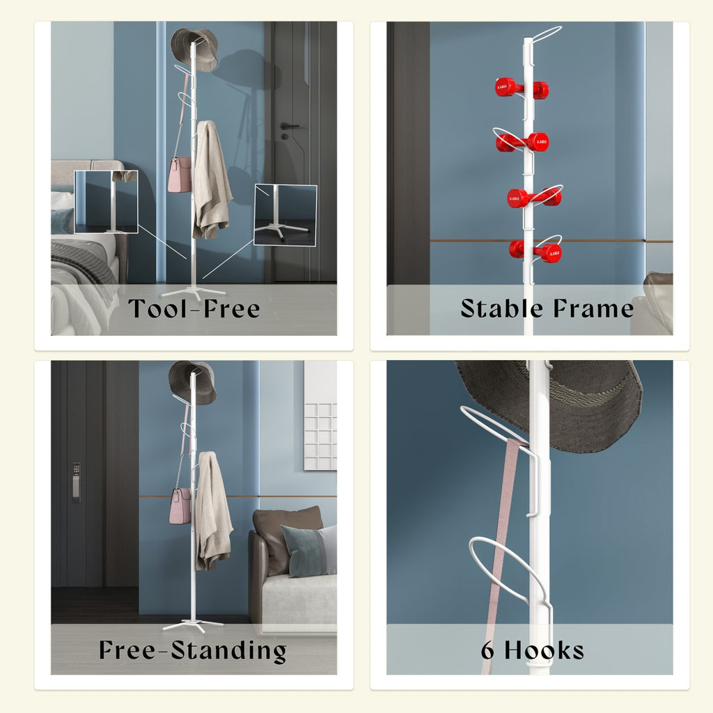 Coat Rack With 6 Hooks 342*342*1650mm