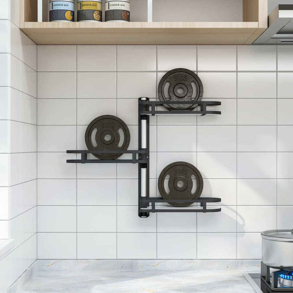 Kitchen Wall-Mounted Spice Rack-3 layers /w Nail-free Adhesive