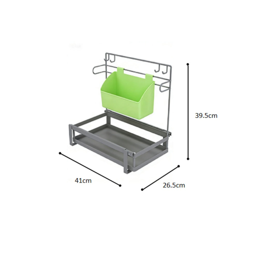 L-Shape Under Sink Organizer Rack /w orange Storage box