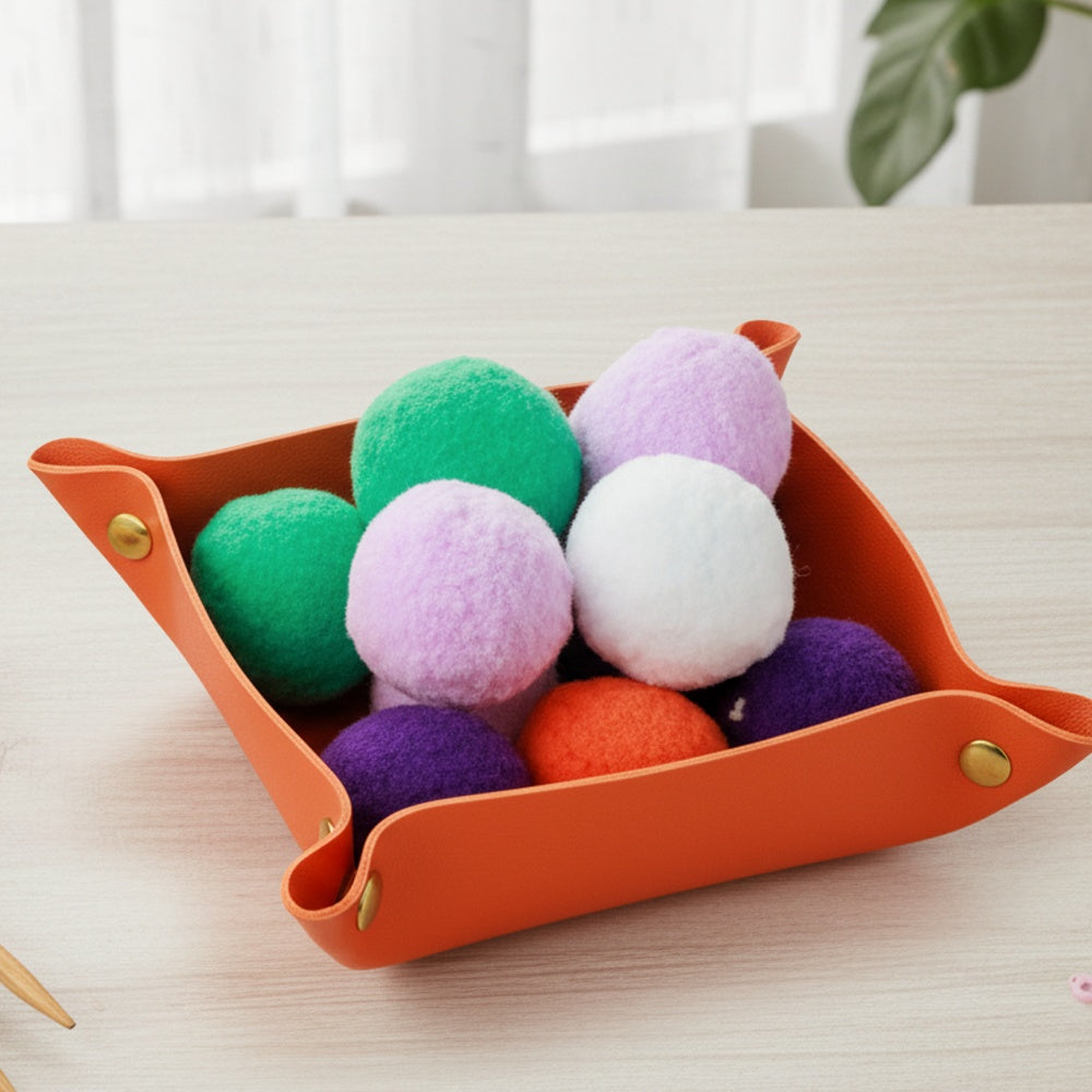 PU Leather Valet Tray Set of 3 160*160*40mm