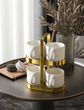 2-Tier Mug & Stand Set /w White Ceramic Cup 174*94*236 mm