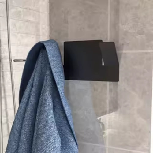 Black Holder Hanger /w Nail-free Adhesive 120*30*65mm