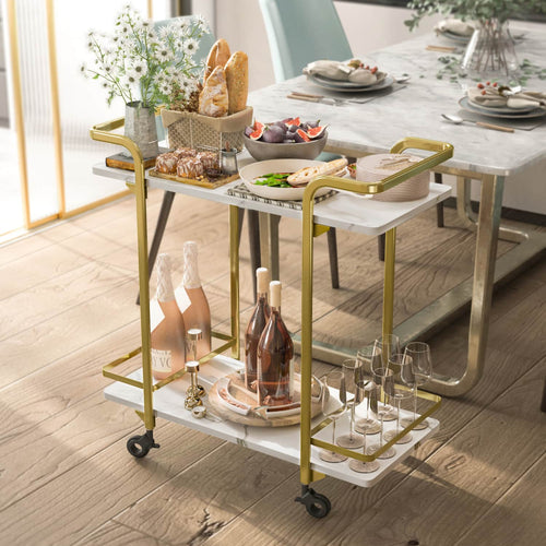 2-Tier Food Cart with Screw Pack  795*380*840mm