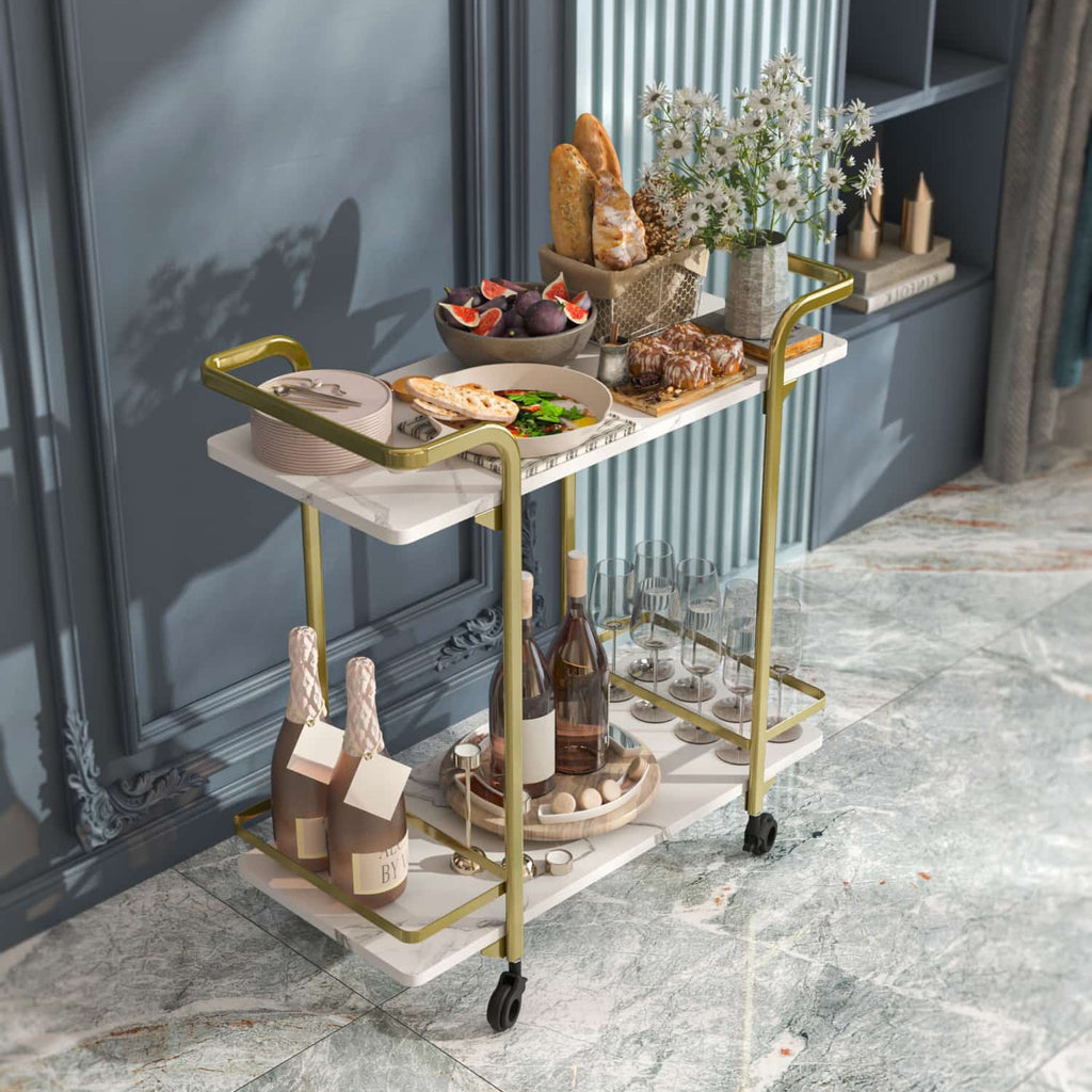 2-Tier Food Cart with Screw Pack  795*380*840mm
