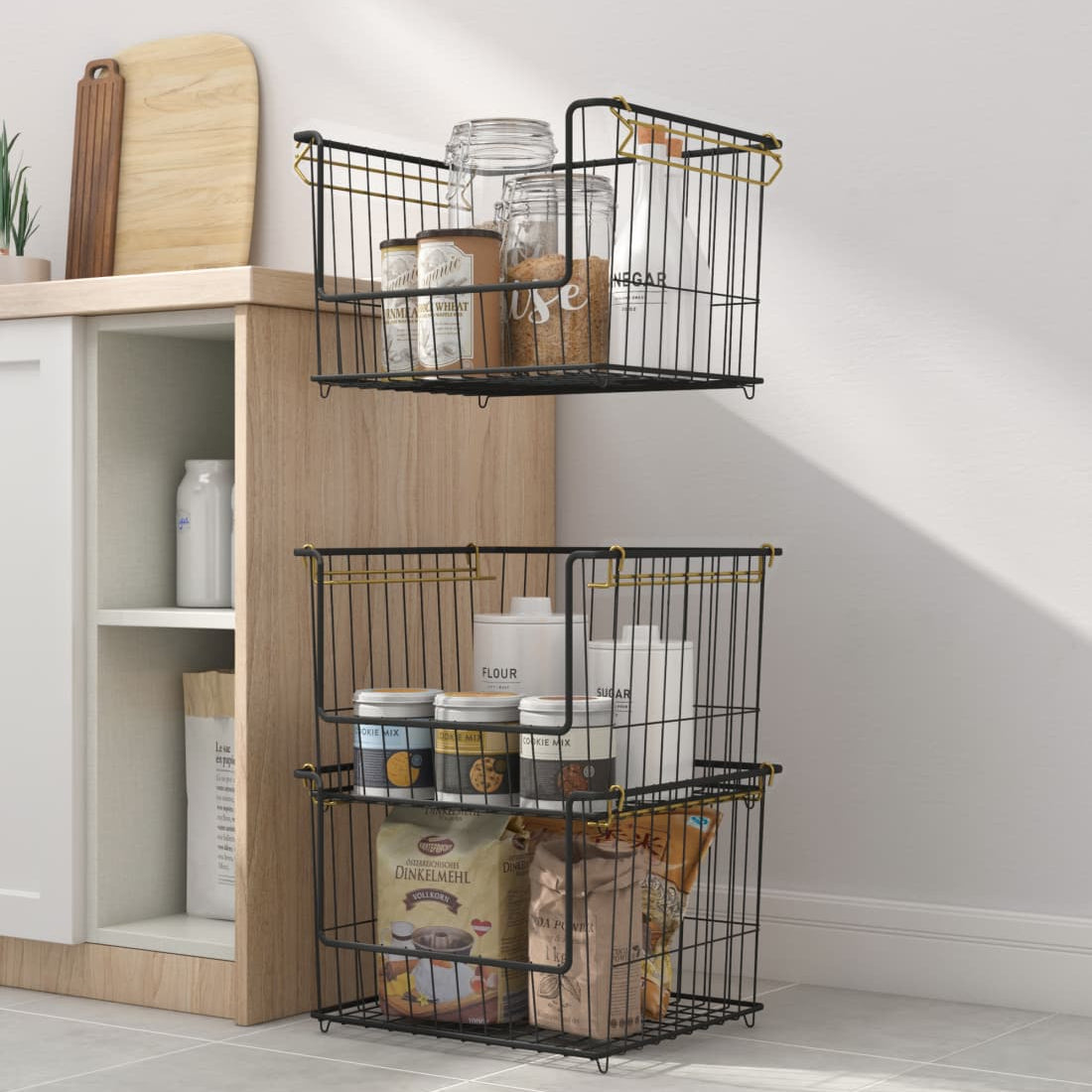 Stackable Basket Set of 3 409*362*750mm