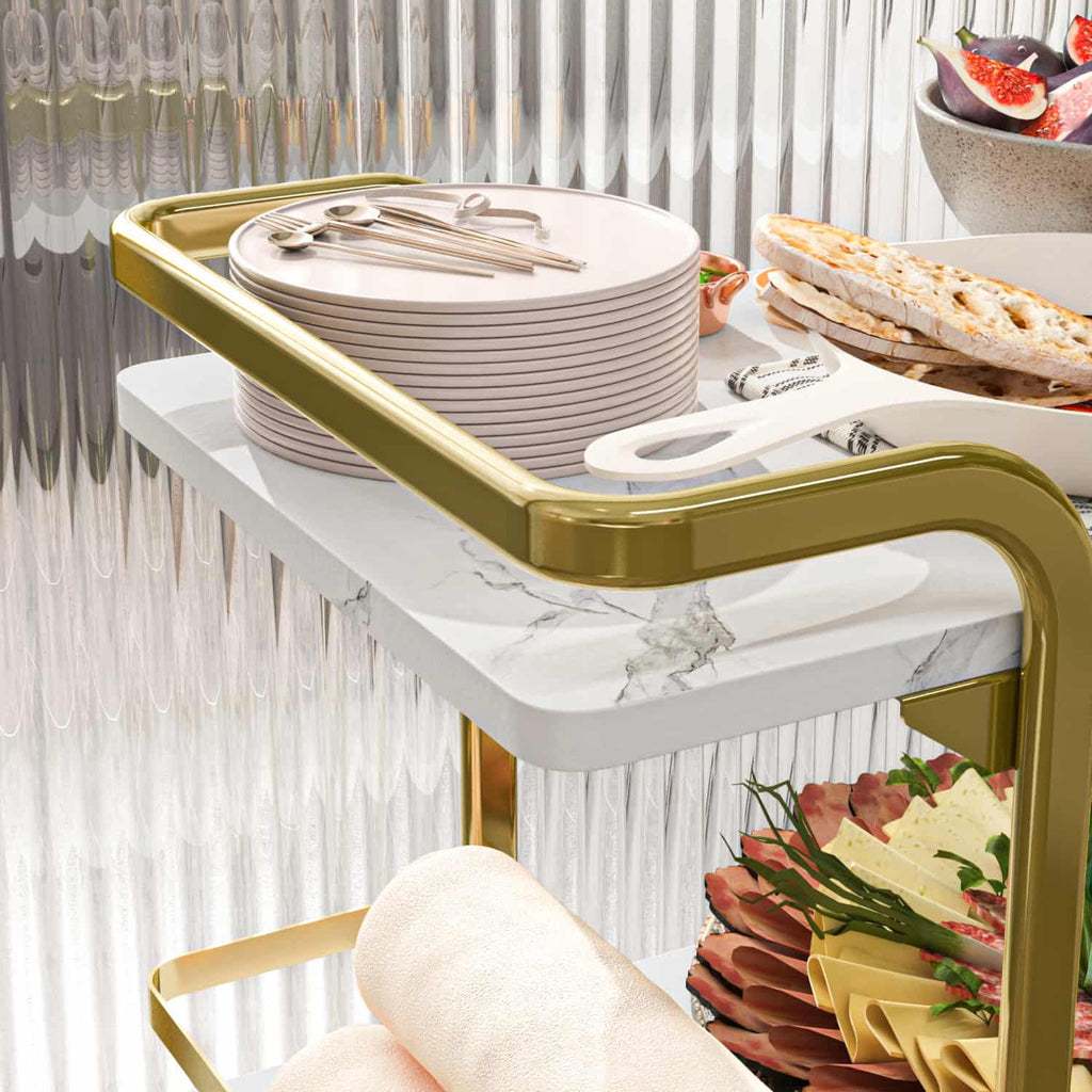 2-Tier Food Cart with Screw Pack  795*380*840mm