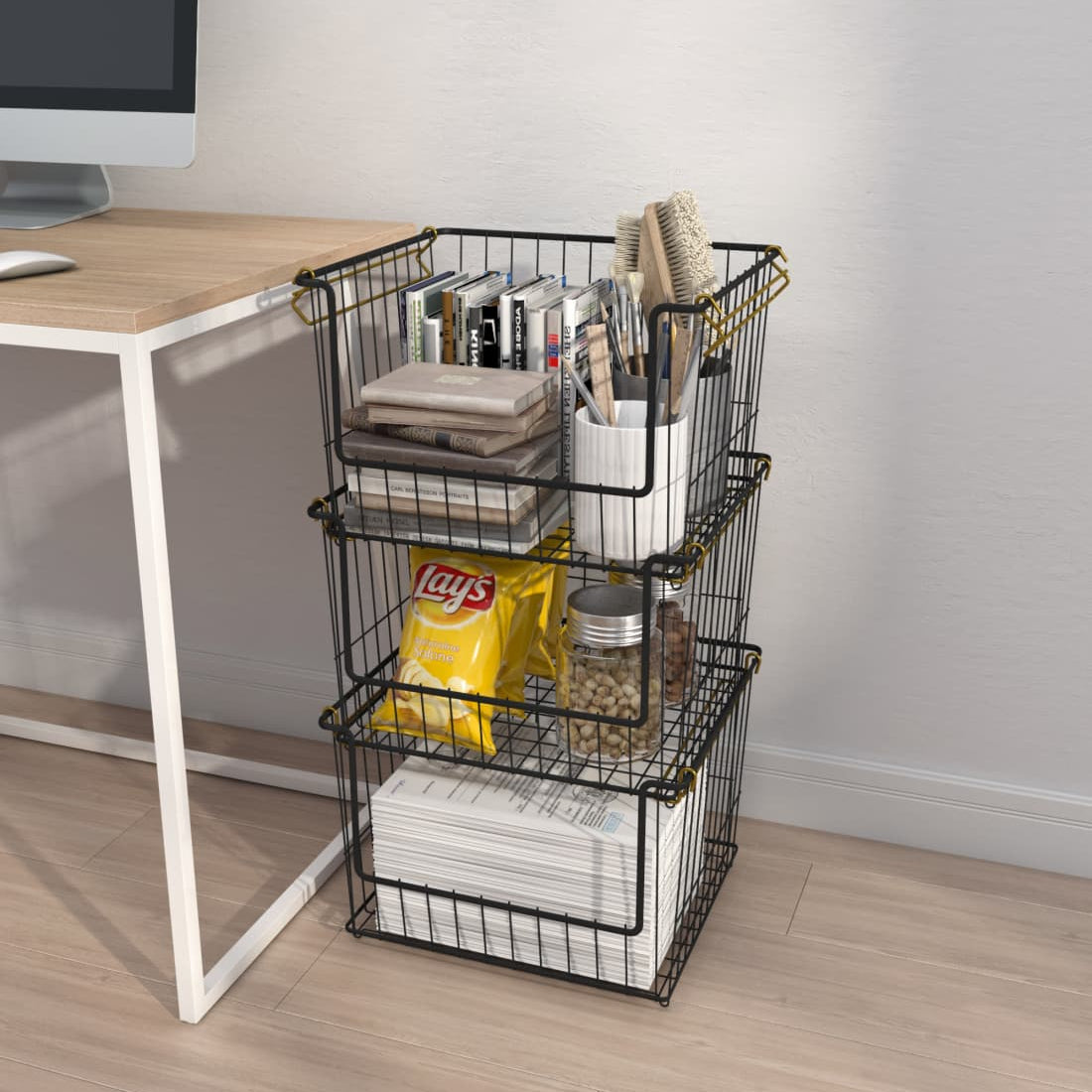 Stackable Basket Set of 3 409*362*750mm
