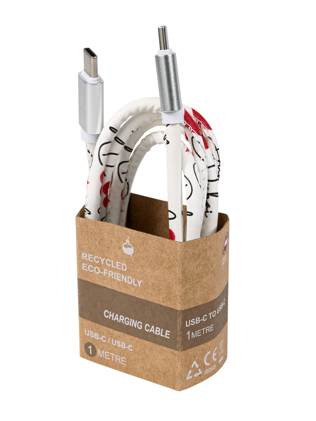 RECYCLED ECO-FRIENDLY CHARGING CABLE USB-C TO C