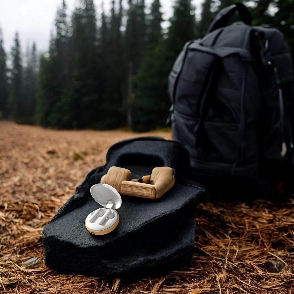 Bamboo Tunes- Eggshell Shock Earbuds