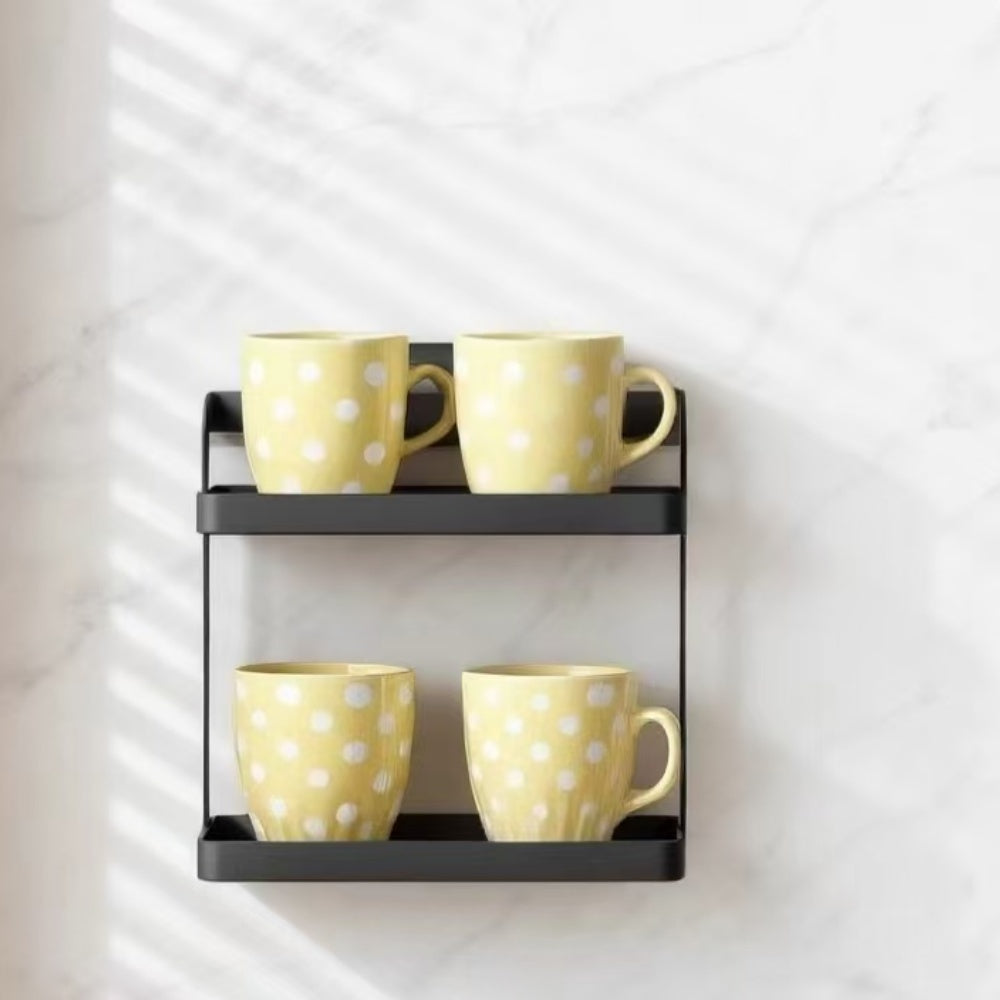 Desktop & Wall-Mounted  Rack /w Nail-free Slot/Adhesive 184*108*180mm