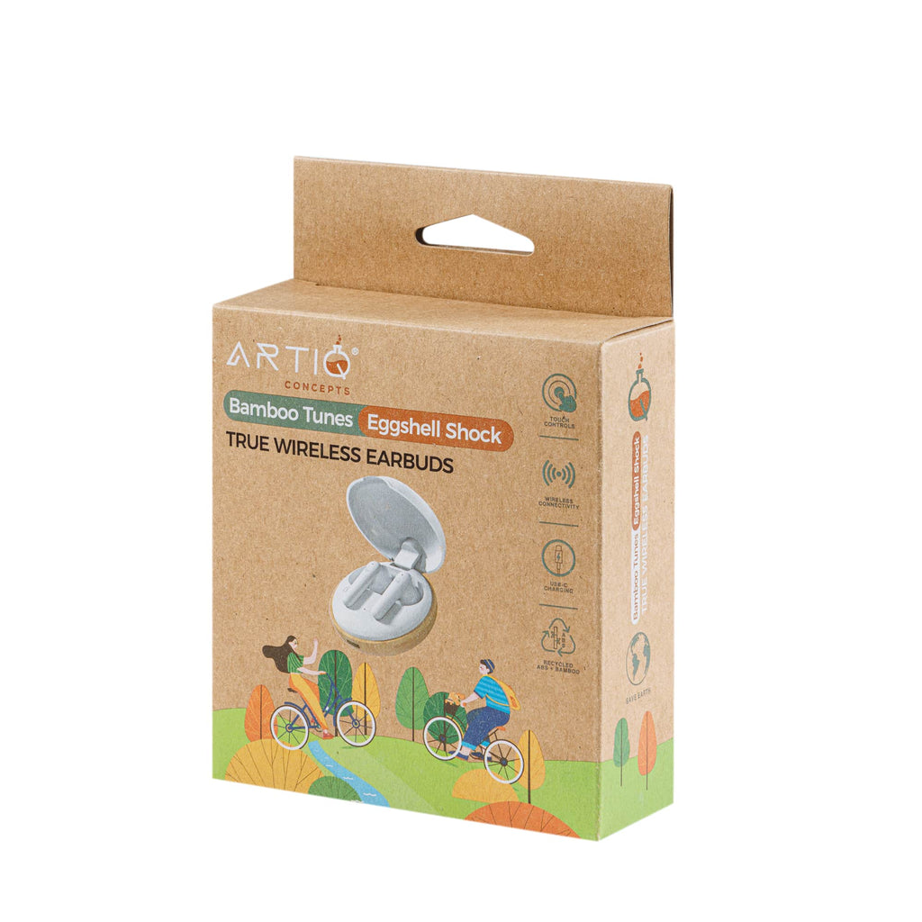 Bamboo Tunes- Eggshell Shock Earbuds