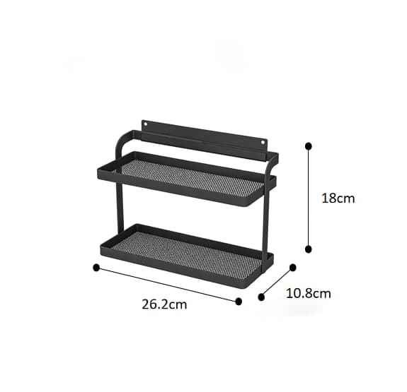 Desktop & Wall-Mounted  Rack /w Nail-free Slot/Adhesive 262*108*180mm
