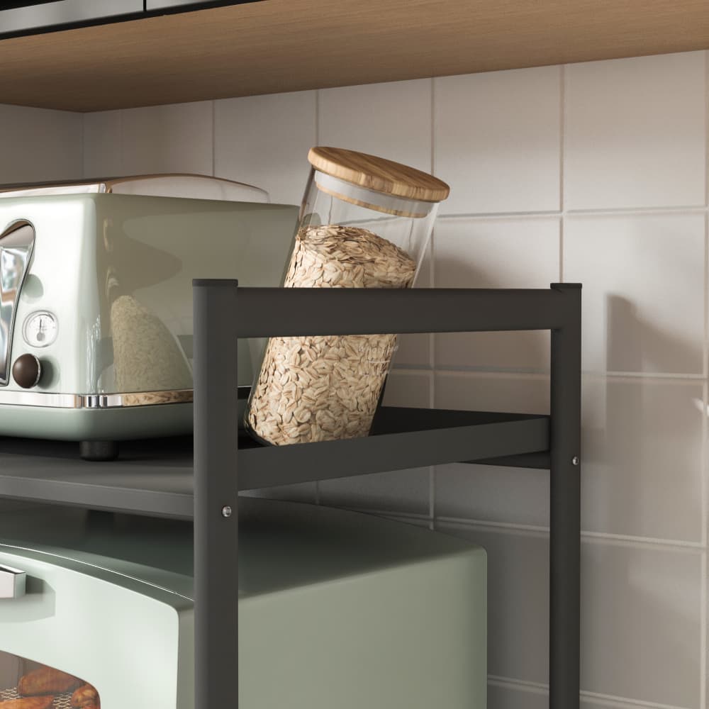 Kitchen Countertop Organizer Shelves /w Pull-Out Basket