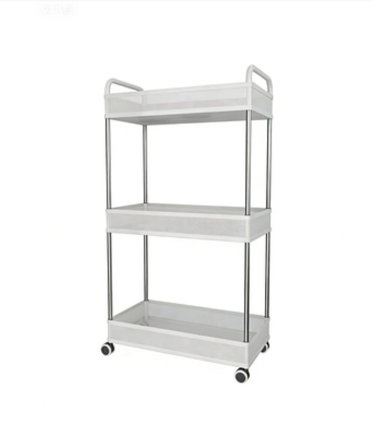 3-Tier Rolling Storage Cart 432*229*797mm