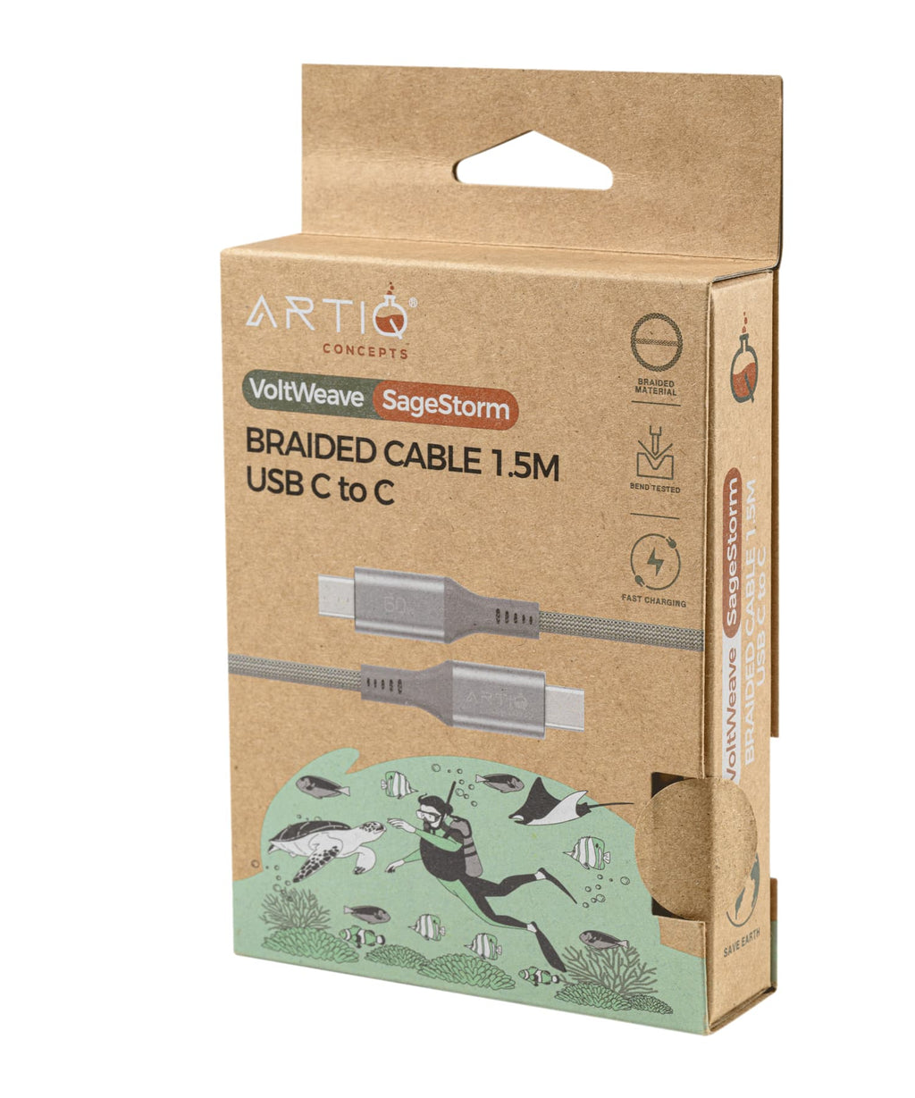 VoltWeave-SageStorm USB C to C 60watt 1.5m