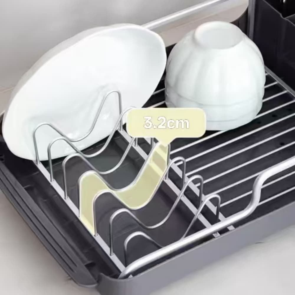 Aluminum Dish Drying Rack /w PP tray
