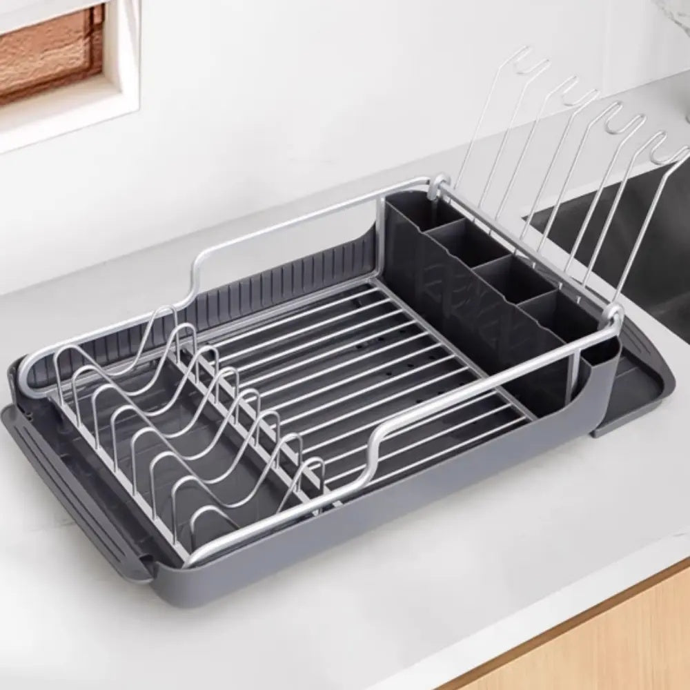Aluminum Dish Drying Rack /w PP tray
