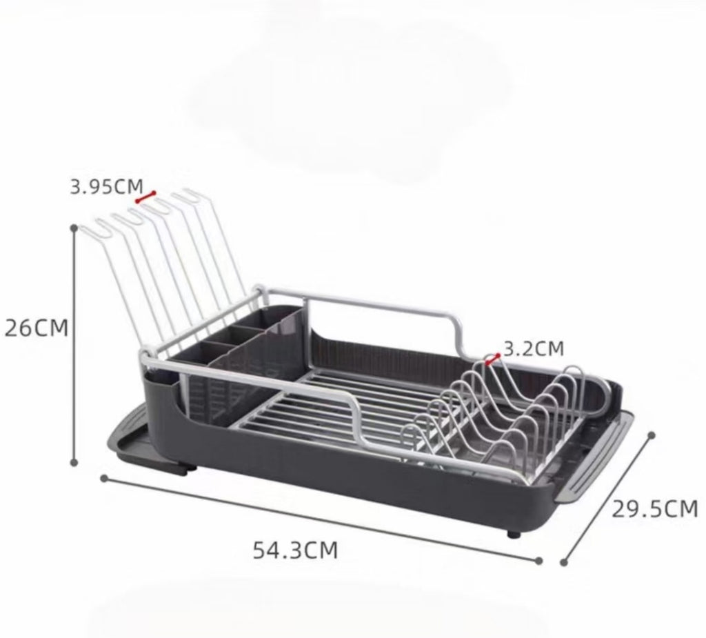 Aluminum Dish Drying Rack /w PP tray