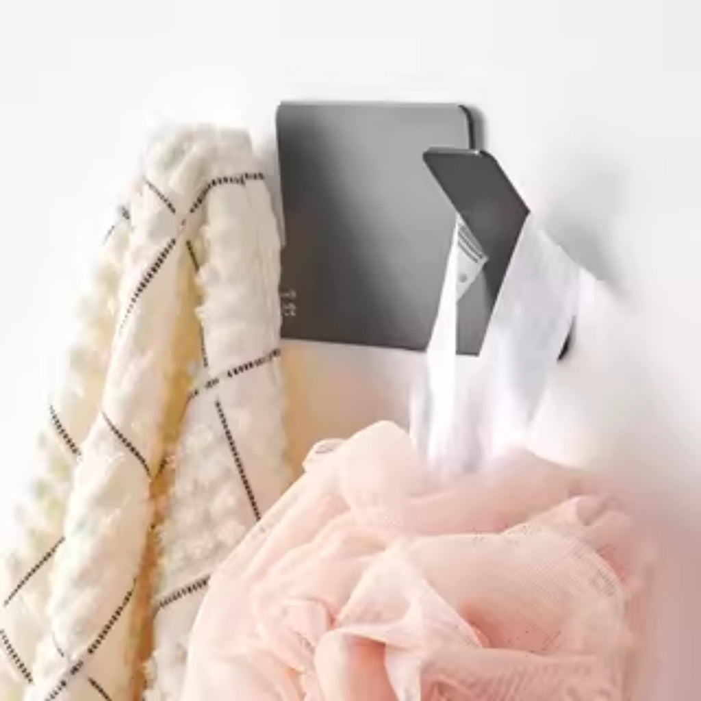 Black Holder Hanger /w Nail-free Adhesive 120*30*65mm