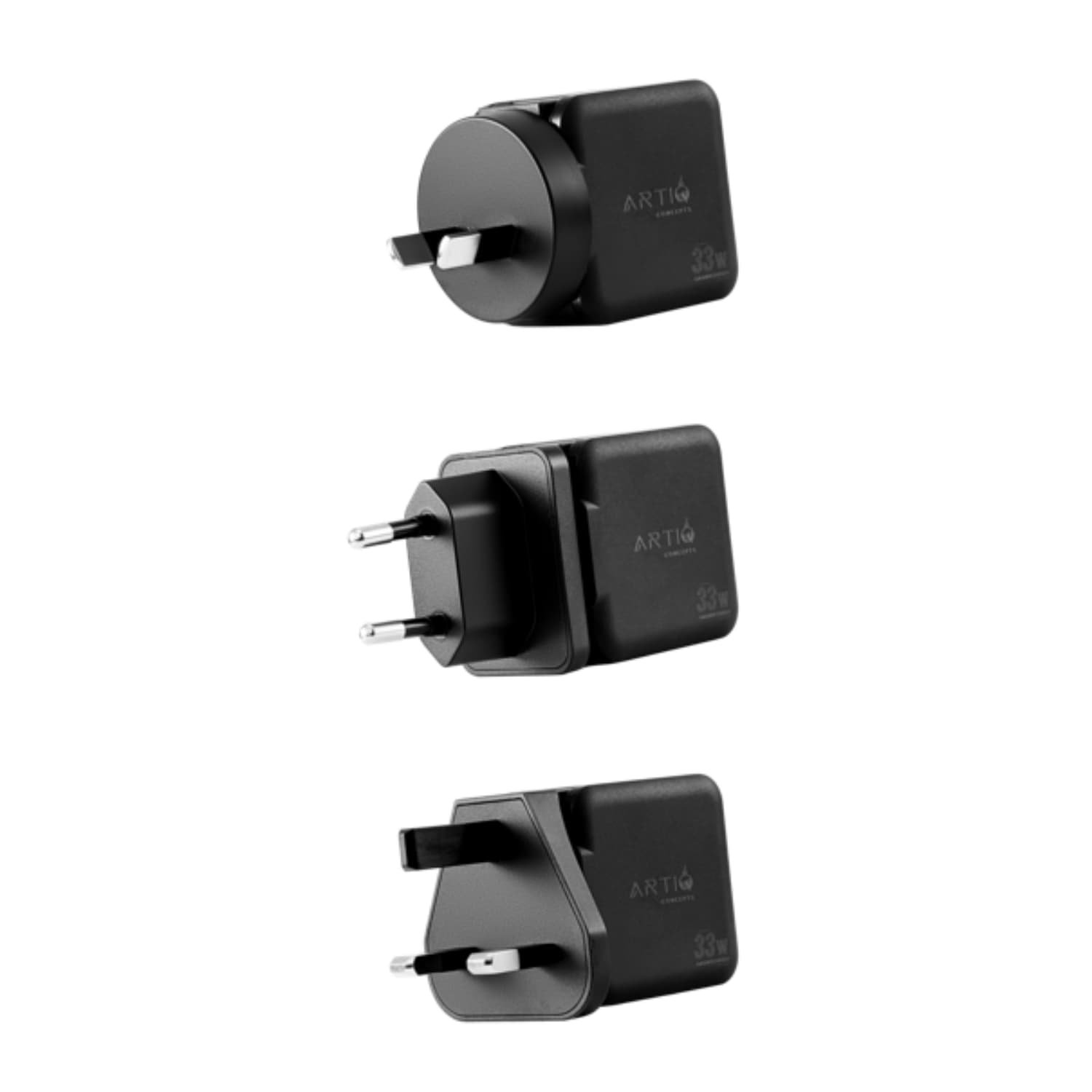 Trivolt-Midnight Black Adapter AC100-240V 50/60Hz, 0.8A Max