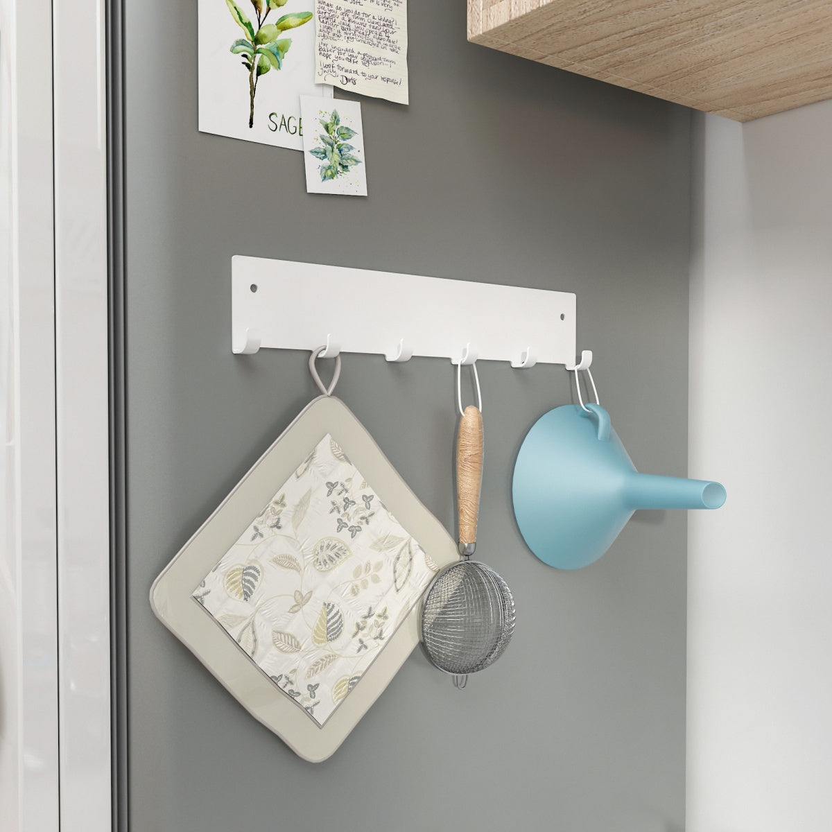 Magnetic Hook Rack | Tool-Free Space-Saving Storage Organizer